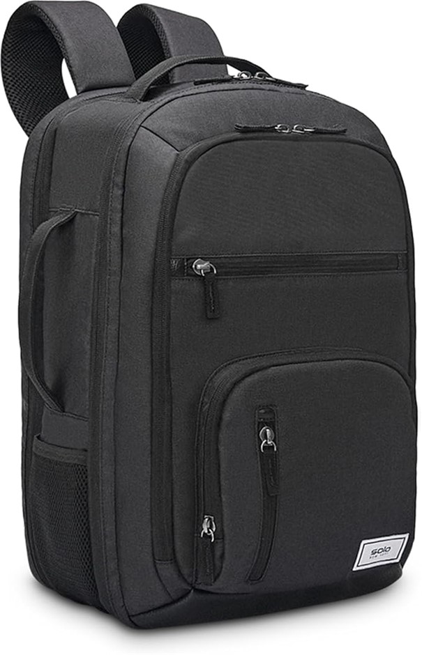Solo New York Grand Travel TSA Backpack, Black, Fits up to 17.3" Laptop, Gr