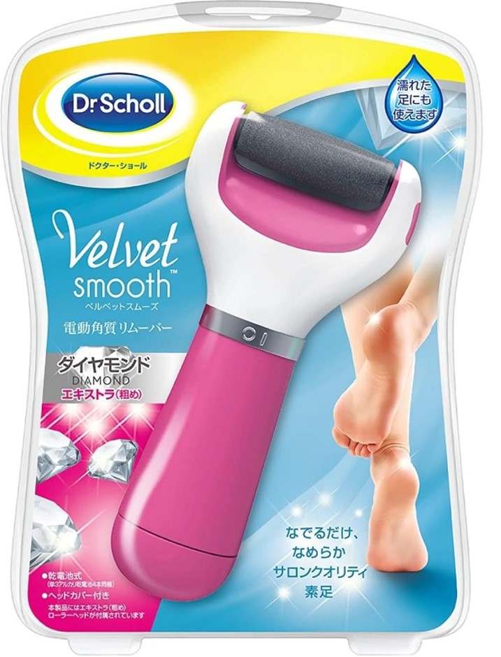 Dr. Scholl's Velvet Smooth Electric Exfoliating Remover, Diamond Extra (Coa