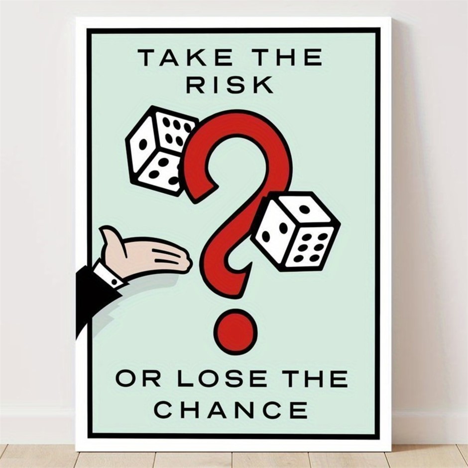 After Alec Monopoly ''Take the Risk'' Canvas Print