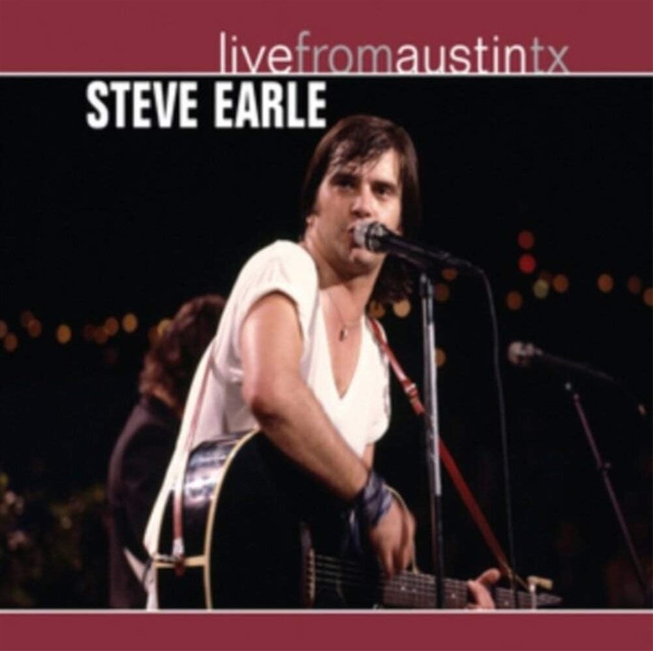 STEVE EARLE "New West Records Steve Earle - Live From Austin Tx" Vinyl. (Co