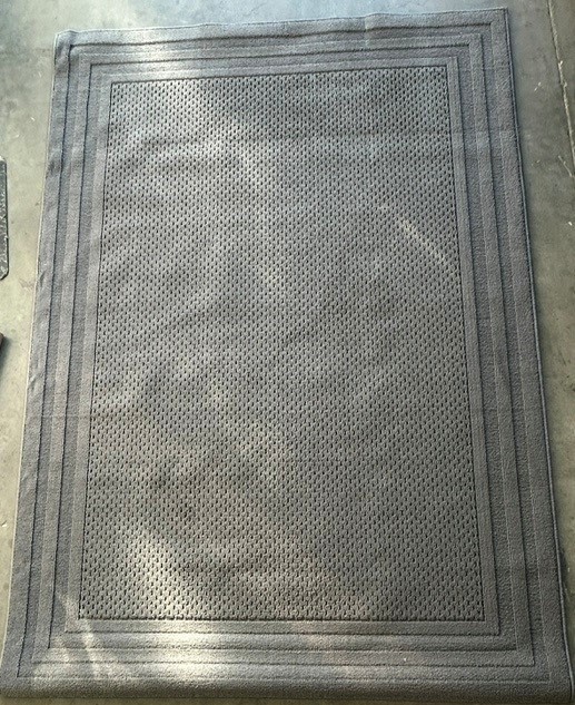 RUG AND CO Area Rug Taormina Border, 152cm x 213 cm, Dark Grey, YMAA003701.