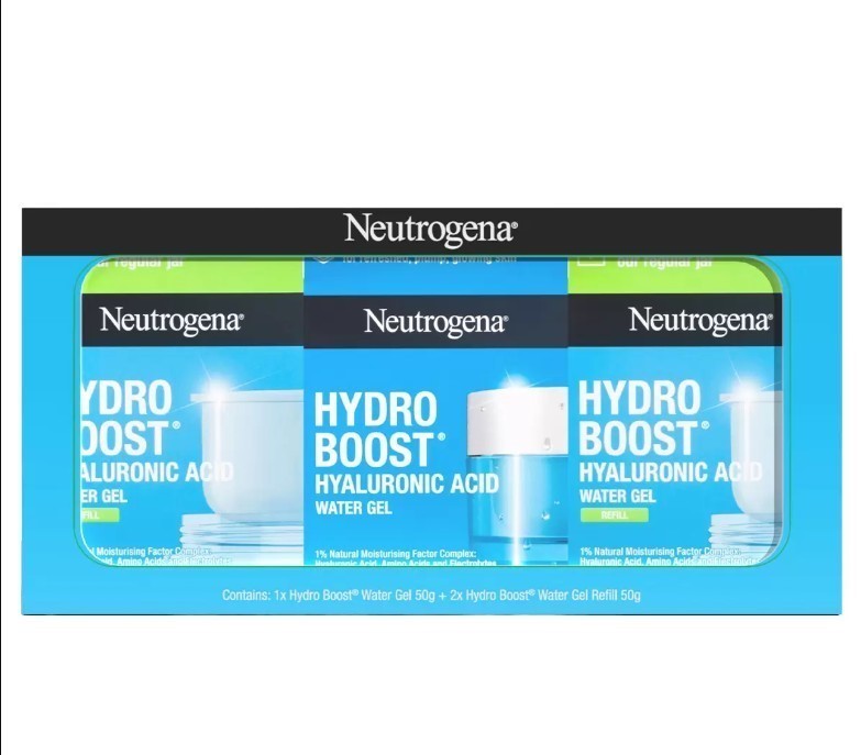 NEUTROGENA Hydroboost Set, Incl: 1 x 50g + 2 x 50g Refills. N.B: Damaged pa