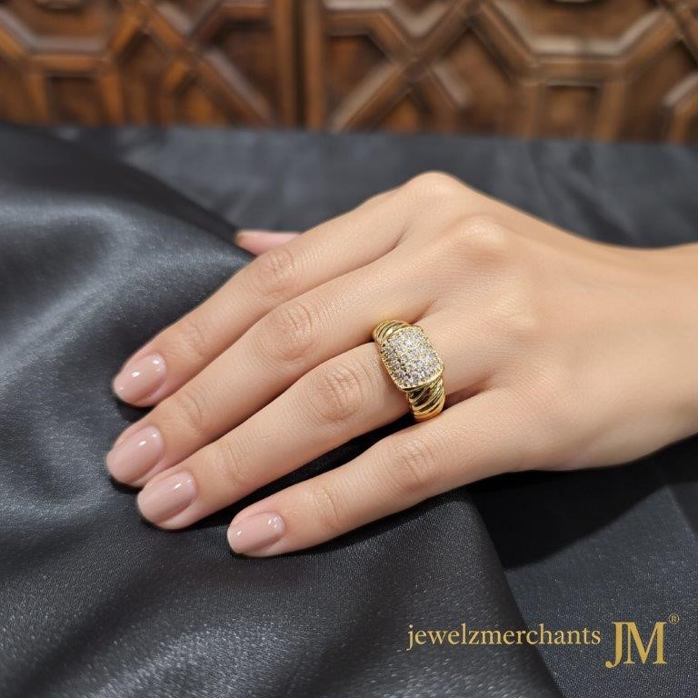 22K/Italy Gold Filled Ring -(stamped 22K/Italy)-Warranty Quality-7 US