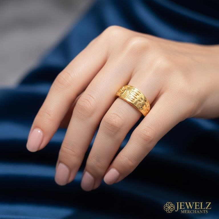 22K/Italy Yellow Gold Filled Ring(stamped 22K/Italy)Warranty Quality-Bonus
