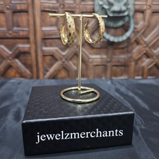22K/Italy Gold Filled Earring -(stamped 22K/Italy)-Warranty Quality