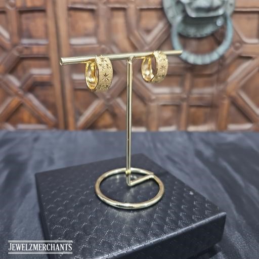 22K/Italy Gold Filled Earring -(stamped 22K/Italy)-Warranty Quality