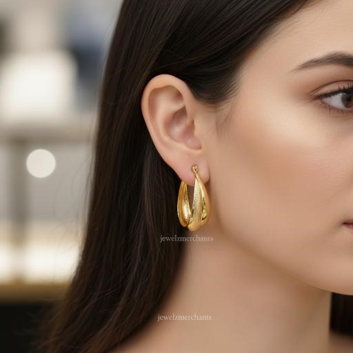 22K/Italy Gold Filled Earring -(stamped 22K/Italy)-Warranty Quality