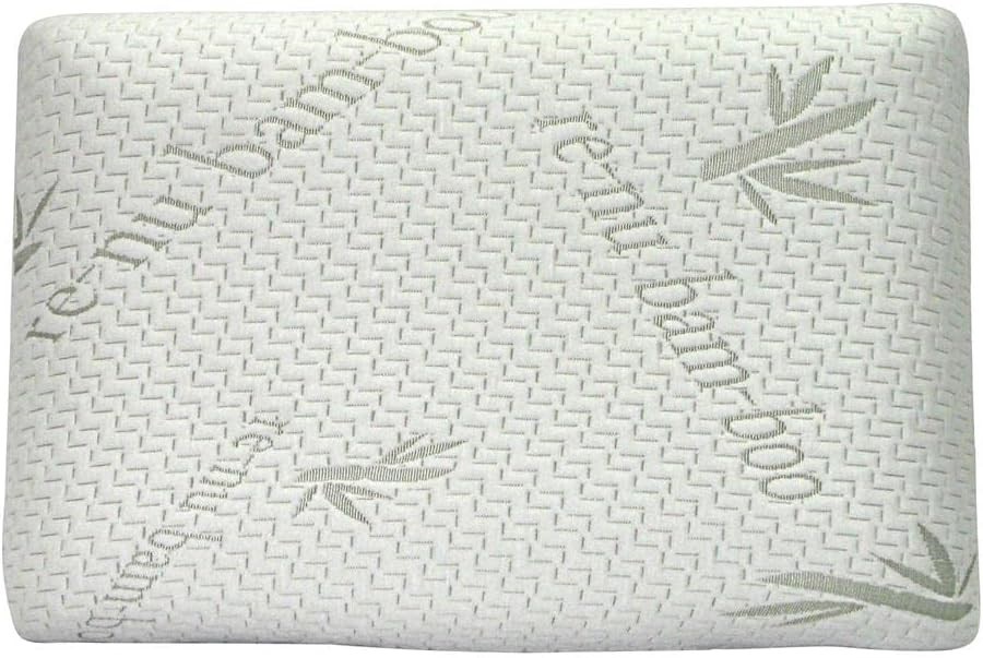 RAMESSES Bamboo Memory Foam Pillows 2-Pieces, White.