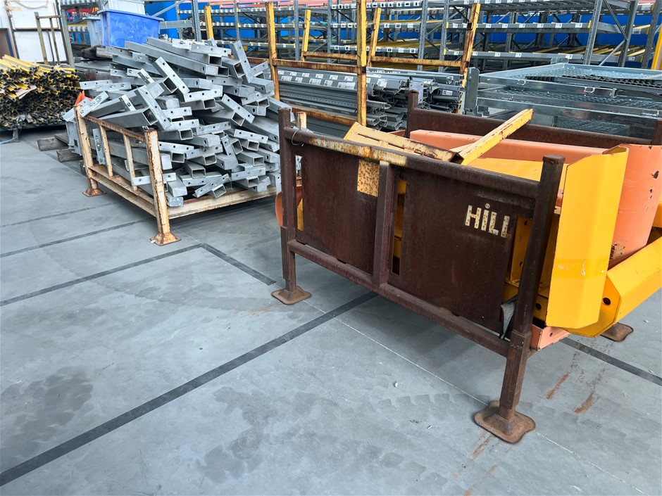 Stillages and Pallet of Racking Parts x 3 Total
