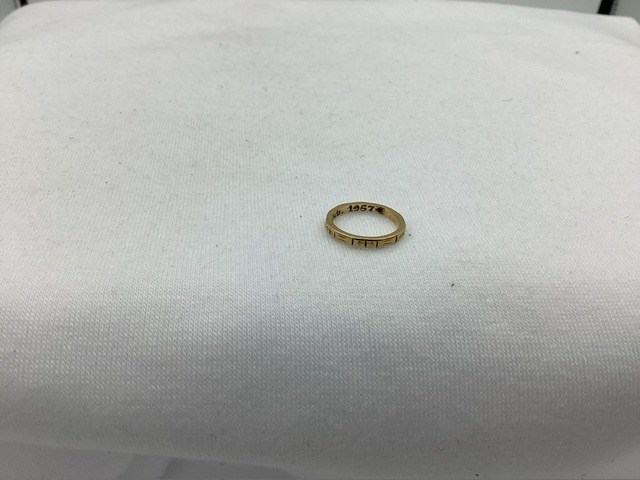 1 x Stamped 18ct Yellow Gold, Band Ring