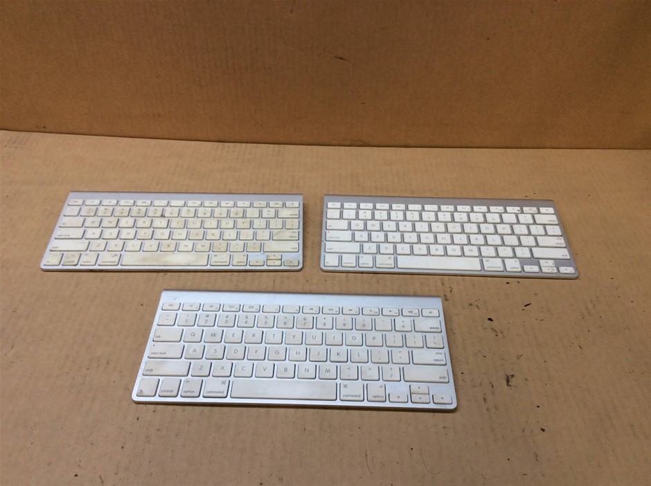 APPLE A1314 Aluminum Wireless Keyboard (Lot of 3)