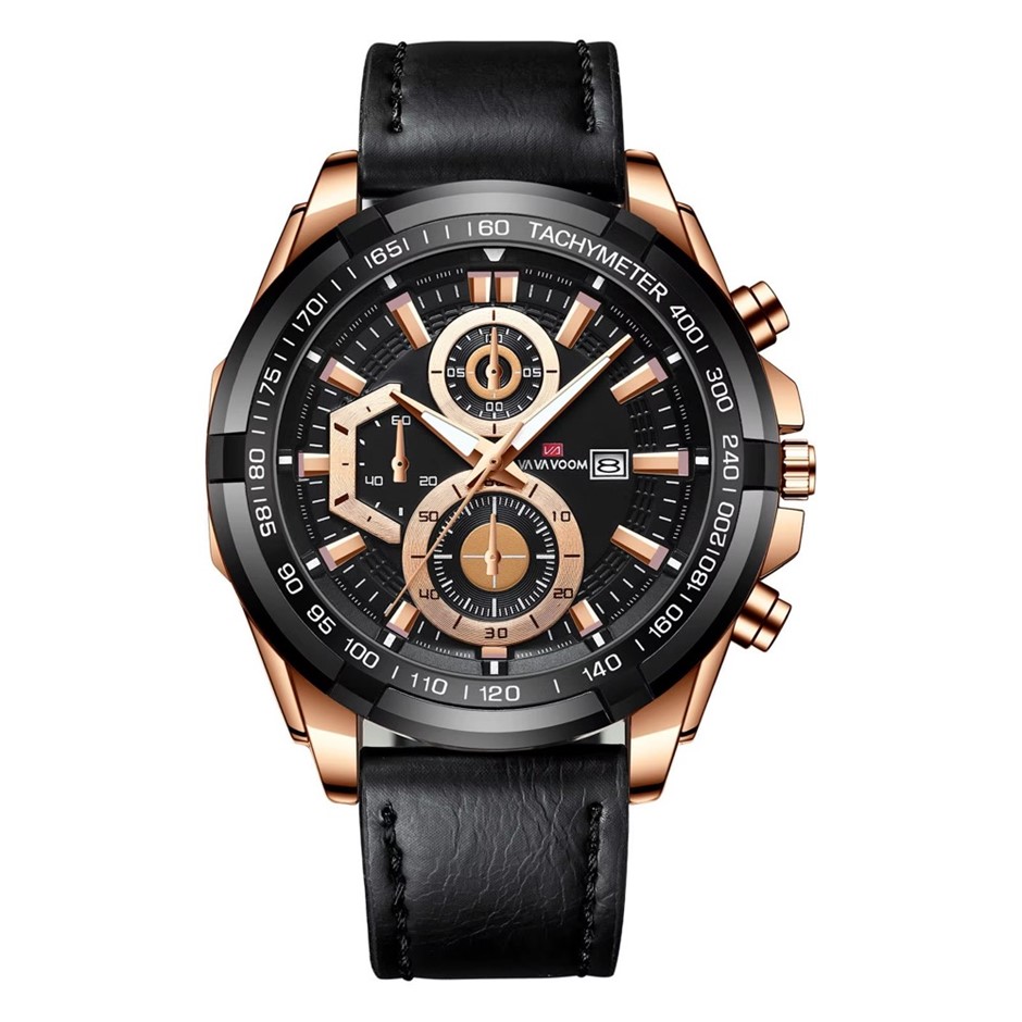 Men's Supercar Racing Analog Calendar Luminous Quartz Waterproof Watch