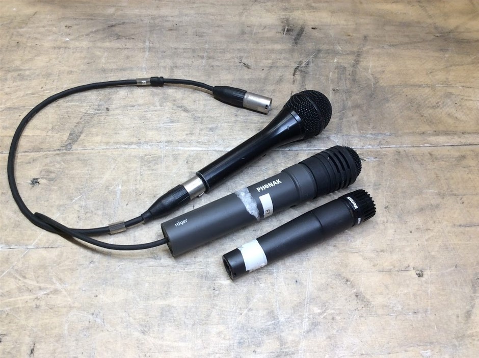 Phonak Roger Microphone Wireless Microphone + Shure Dynamic Microphone