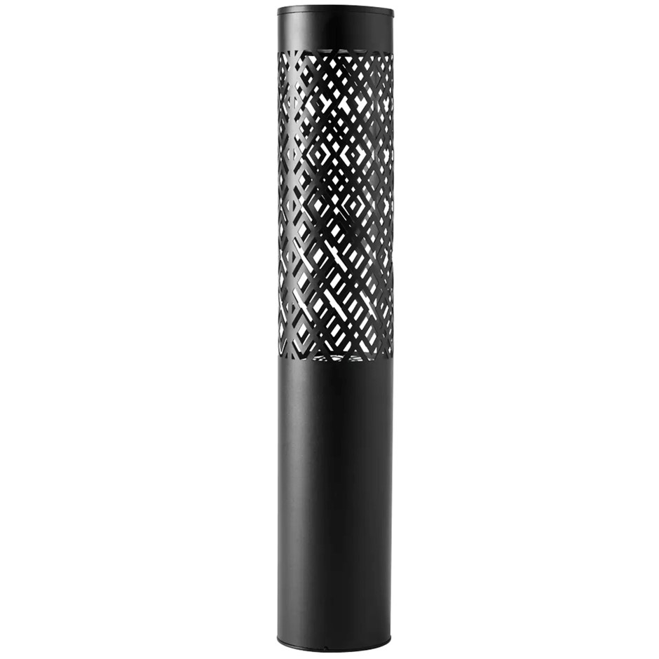 NATURALLY SOLAR Bollard Solar Light Round, 2 Pack, Black. NB: used, no furt