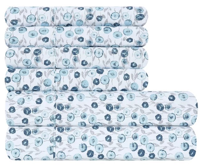 SOUTHPOINT Sheet Set Queen, 6 Piece, Valerie Floral