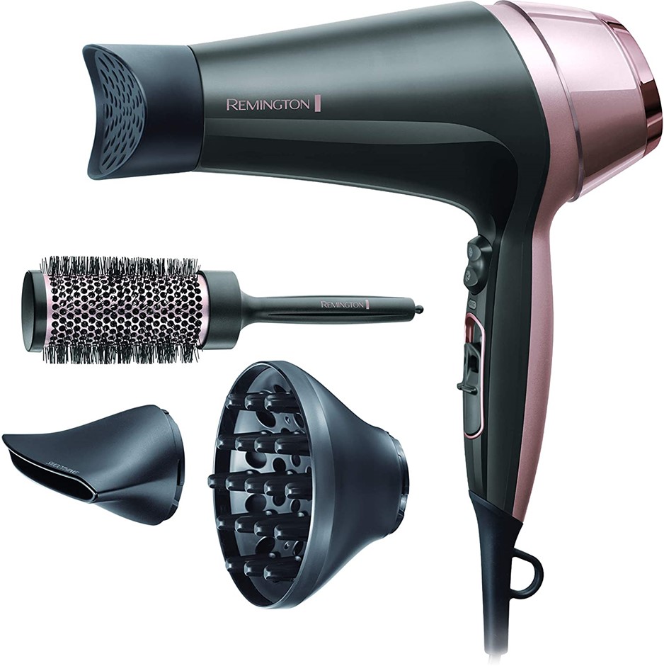 REMINGTON Curl and Straight Confidence Hair Dryer. NB: Used, slight damaged