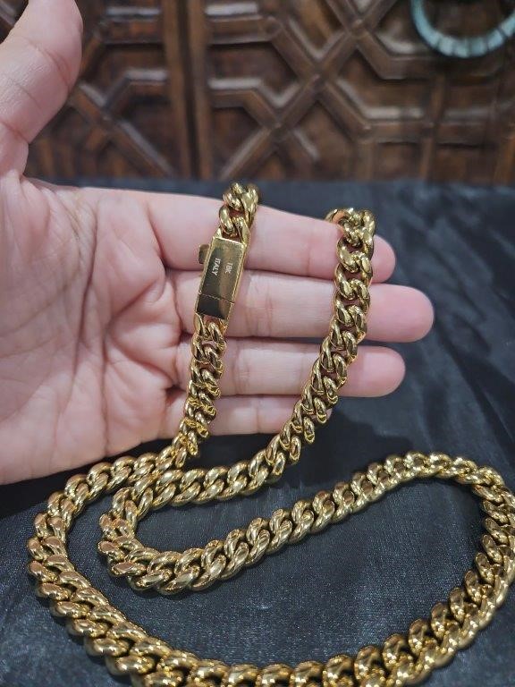 18k Italy Stamped  Yellow Gold Filled Chain-Quality Guarantee-70cm
