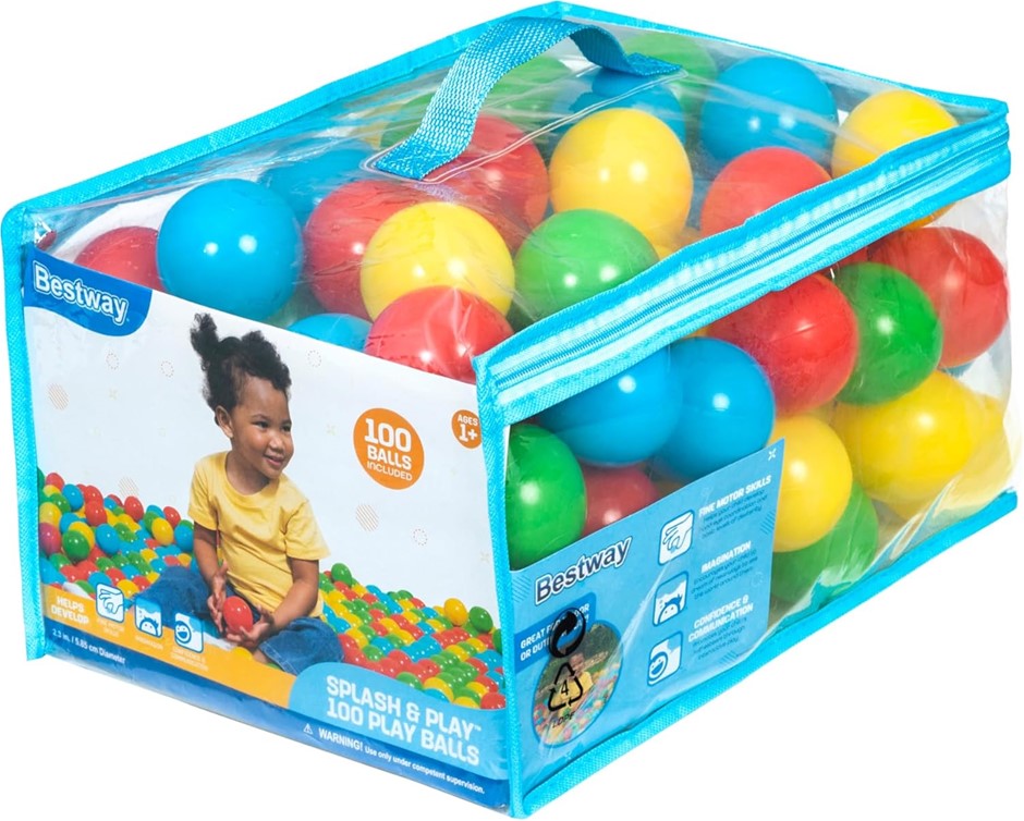 3 X BESTWAY Splash & Play Balls (Pack of 100)