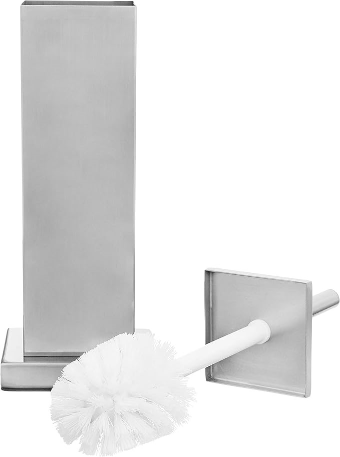 AMAZON BASICS Bathroom Accessory Collection Classic Square Toilet Brush Hol