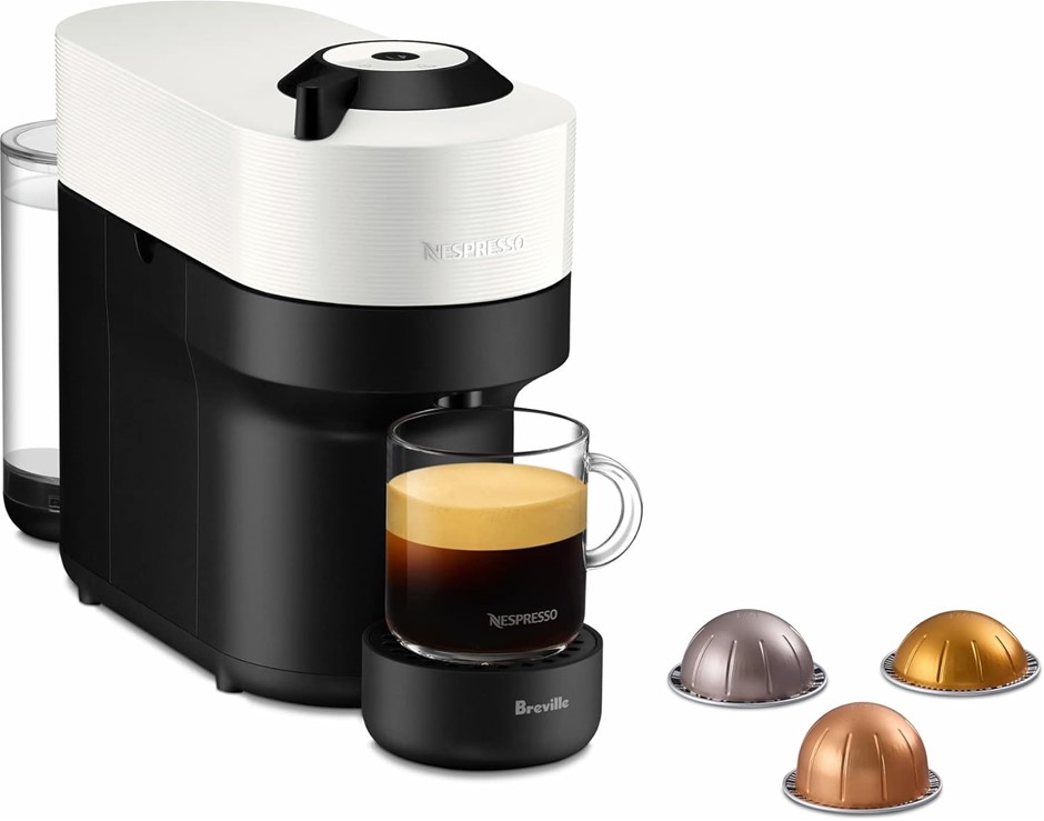 BREVILLE Nespresso Vertuo Pop (Coconut White), BNV120WHT.
