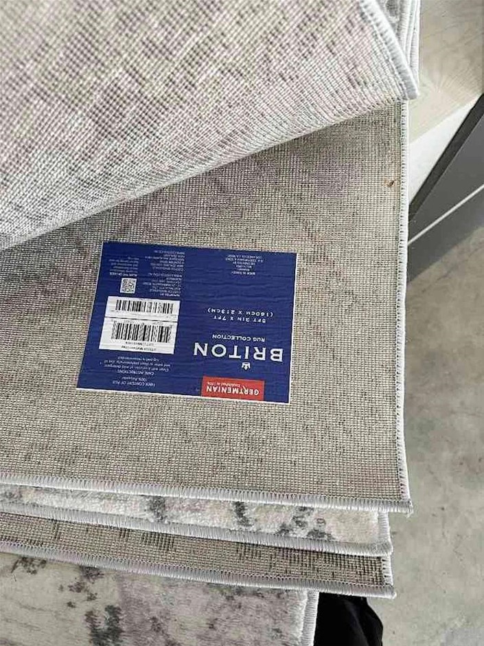 GERTMENIAN Briton Area Rug, 160 x 213cm, G19109 Matheo Gray, Made In Turkey