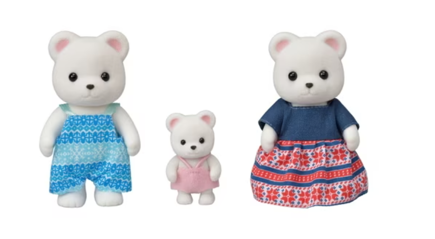 2 X SYLVANIAN FAMILIES Polar Bear Family.