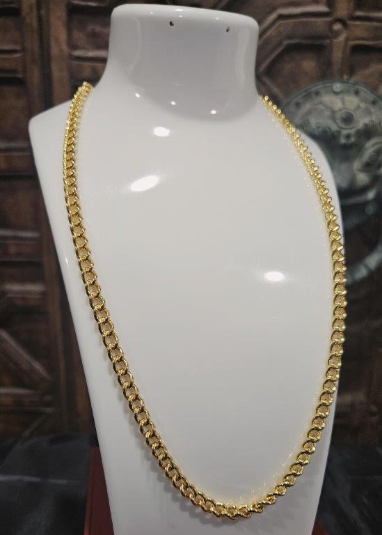 18KGold-filled/Italy Stamped Yellow Gold Filled Chain -50CM-4MM-Bonus