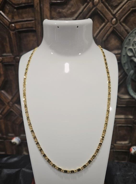 18KGold-filled/Italy Stamped Yellow Gold Filled Chain -60CM-4MM-Bonus