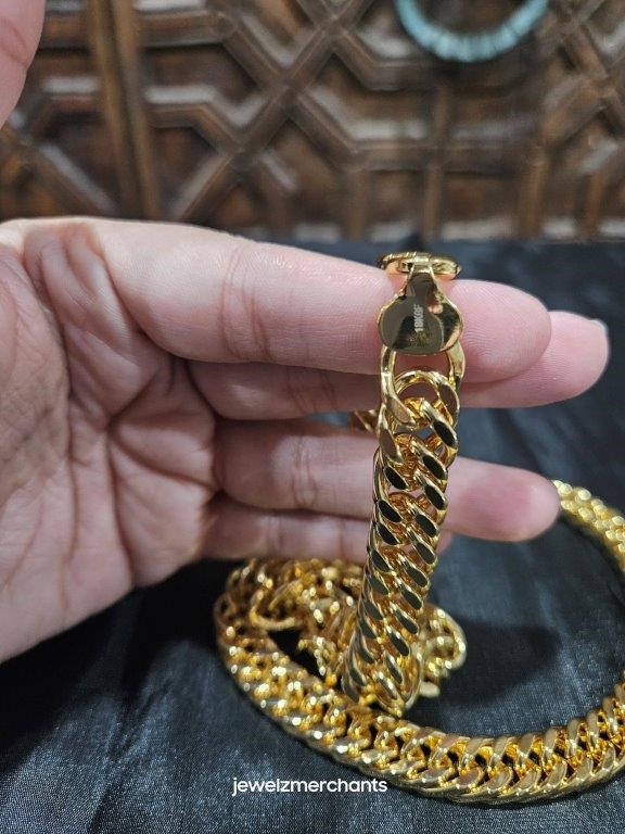 22KGold-filled/Italy Stamped Yellow Gold Filled Chain -60CM-10MM-Bonus