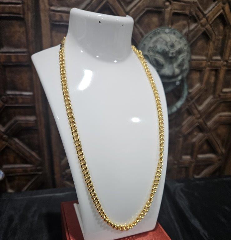 18KGold-filled/Italy Stamped  Yellow Gold Filled  Chain -50CM-4MM-Bonus