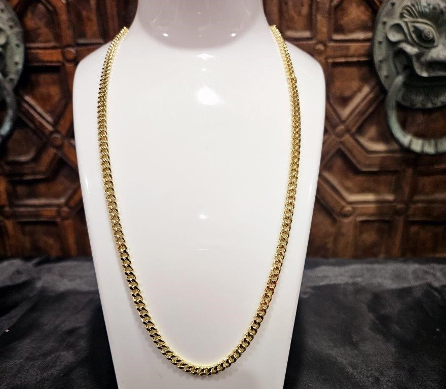 18K/Italy Stamped Yellow Gold Filled Chain -55cm-Bonus Gift