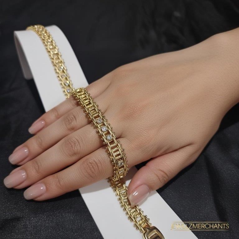 18K/Italy Gold Filled Bracelet -(18K/Italy)-Warranty Quality-Bonus Gift
