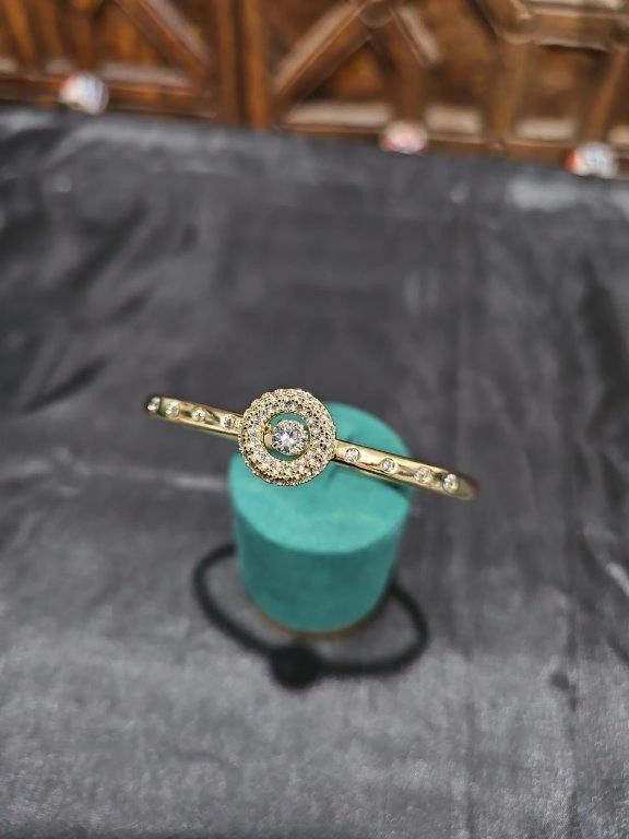 18K/Italy Gold Filled Bangle -(18K/Italy)-Warranty Quality-Bonus Gift