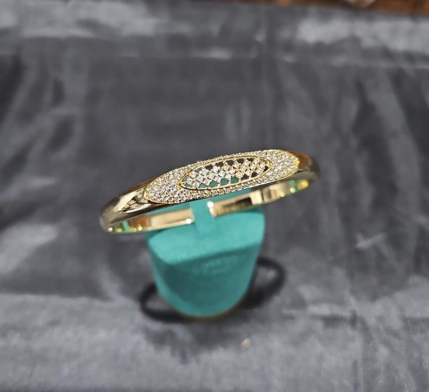 18K/Italy Gold Filled Bangle -(18K/Italy)-Warranty Quality-Bonus Gift