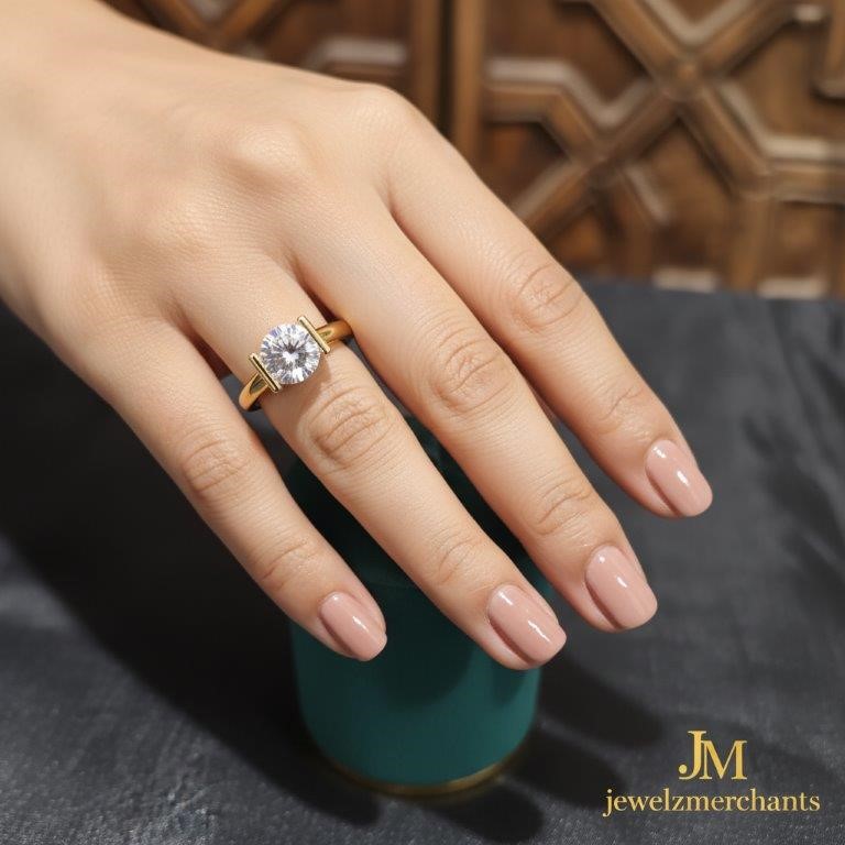 18K/ITALY Yellow Gold Filled Ring -Quality Guarantee-7 US-Bonus Gift