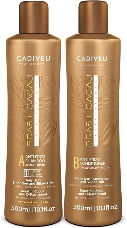 CADIVEU Anti-Frizz Shampoo & Conditioner, 300ml.