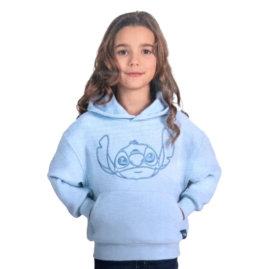 MAD ENGINE Kids' Hoodie, Size M (7/8), Stitch/Blue. NB: minor shop soil.