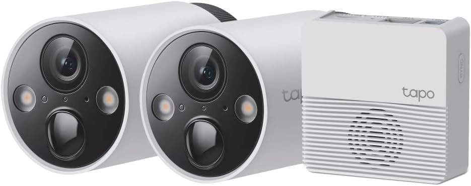 TP-LINK Tapo Smart Wire-Free Security 2-Cameras System, 2K QHD, 4MP, Full-C