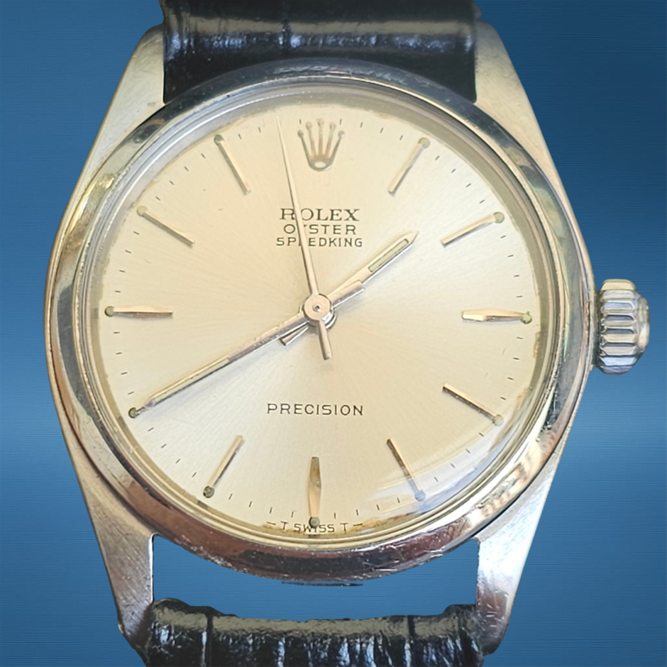 ROLEX OYSTER SPEEDKING PRECISION 30MM STAINLESS STEEL MANUAL WIND WXO & COA
