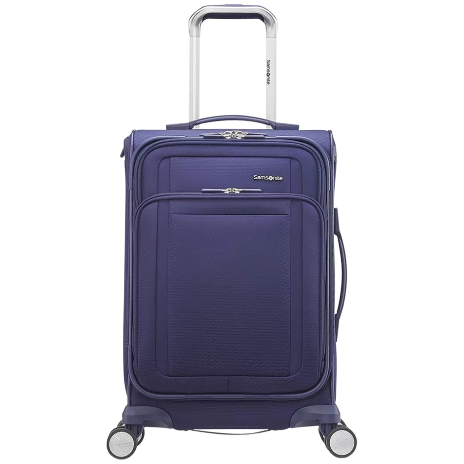 SAMSONITE RENEW Softside Carry On Luggage Case, Blue, 32L.