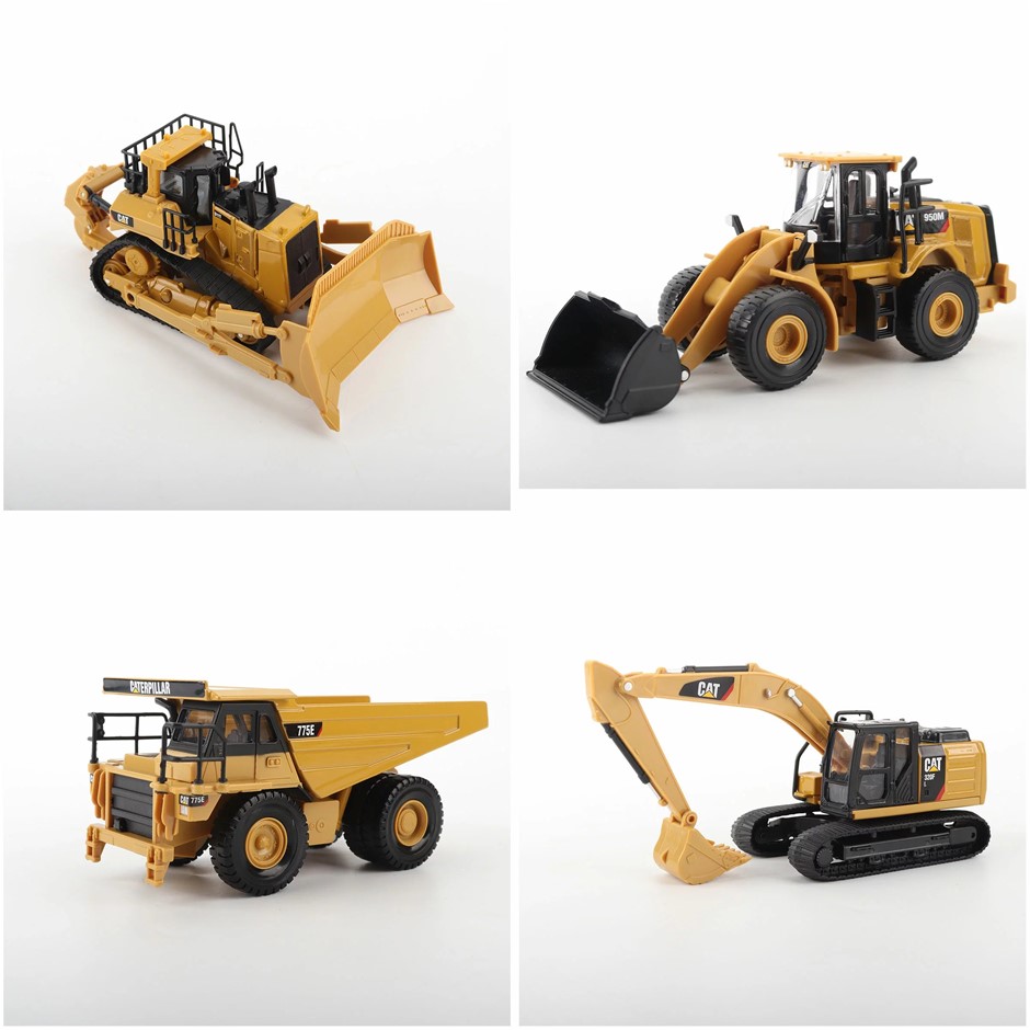 CAT Diecast Trucks 4 Pack Yellow. NB: no packaging