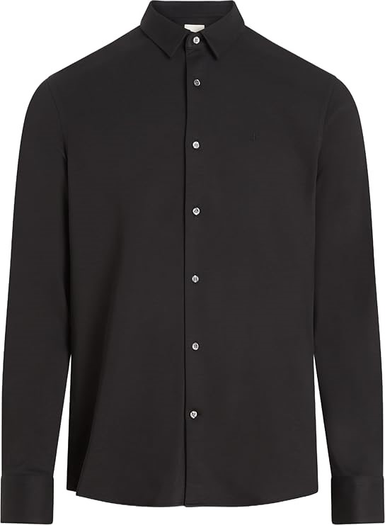 CALVIN KLEIN Men's Liquid Touch Jersey Shirt, CK Medium, Black, K10K113339.