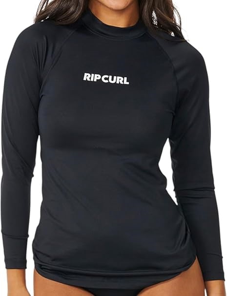 RIP CURL Women's Classic Surf UPF Long Sleeve Rash Vest, Size M, Black, 17M