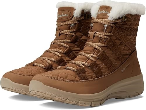 Skechers Women's Easy Going MORO STREET Cozy Boot, US7.5/EU37.5, Light Brow