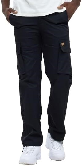 FILA Men's Smart Fit Oscar Pant, Large, Black, FW25MG013. Buyers Note - Di