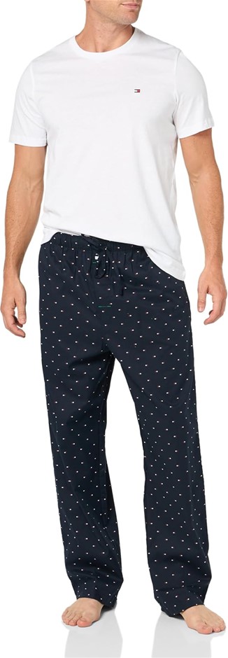 TOMMY HILFIGER Men's Poplin Sleep Set, Size SM, New Blue, 09T3238. RRP: $12