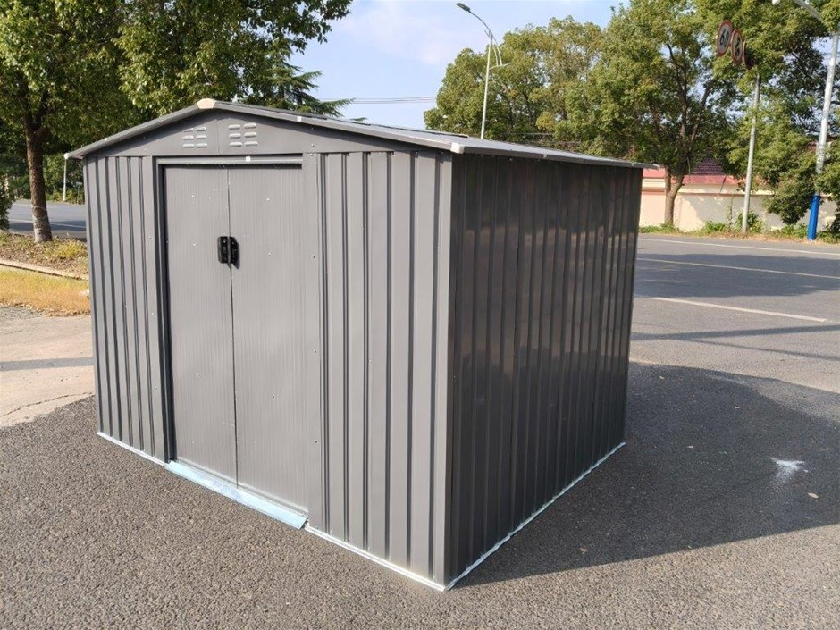 2026 Unused LandHonor 6ft x 8ft Galvanized Apex Roof Metal Shed LHR-MS0608