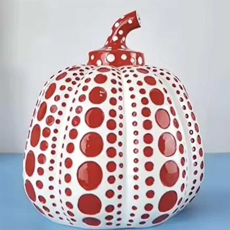 Sculpture JAPANESE Yayoi Kusama (After) "PUMPKIN" Red & White