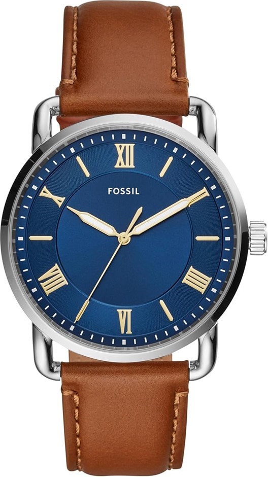 FOSSIL Copeland Men's Watch with Slim Case and Genuine Leather Band