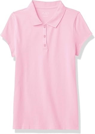 2 x THE CHILDREN'S PLACE Girls' Pique Polos, Size XL, Sparkle Pink, 2043378